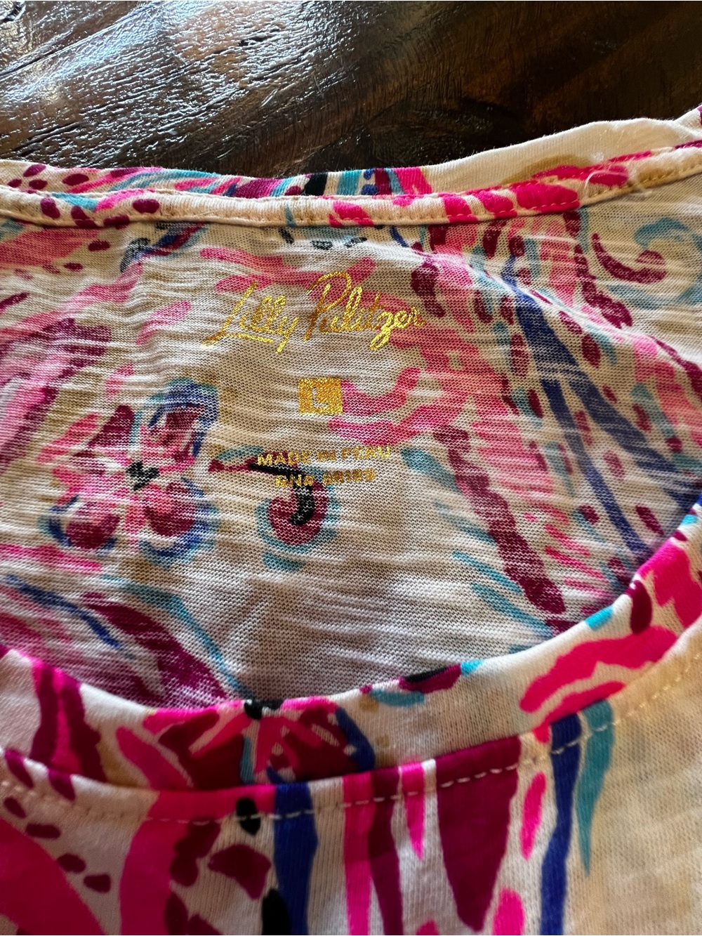 Lilly Pulitzer Pink & Turquoise Paisley Short-Sleeve Top - Picture 10 of 14